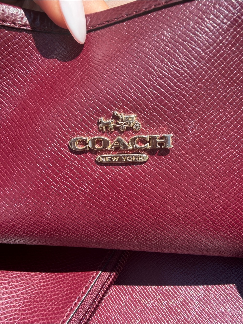 Coach Burgundy Tote Bag - Picture 15 of 16